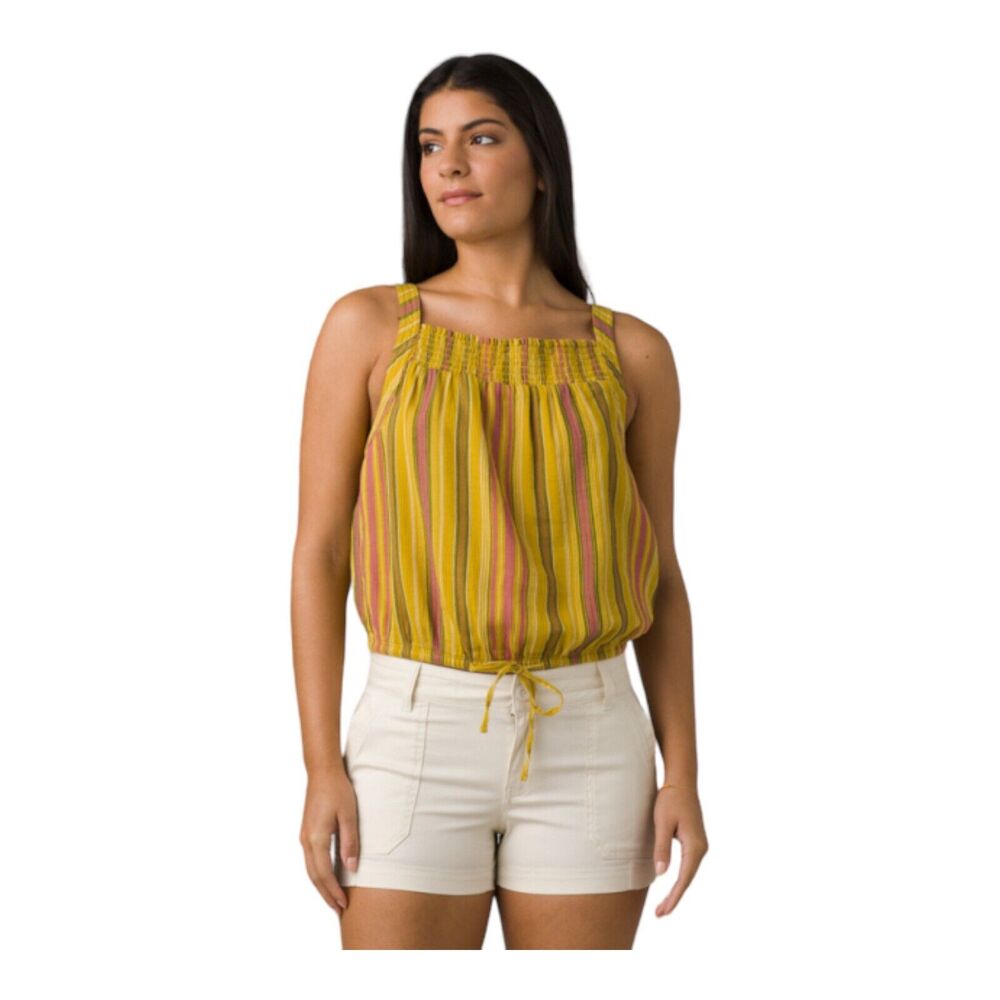 PrAna Yellow Little Palm Cami New Medium